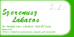 szerenusz lakatos business card